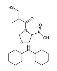 3-(3-Mercapto-2-methyl-propionyl)-thiazolidine-4-carboxylic acid; compound with dicyclohexyl-amine Structure