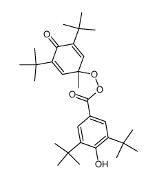 1-methyl-3,5-di-tert-butyl-4-oxo-2,5-cyclohexadienyl 3,5-di-tert-butyl-4-hydroxyperbenzoate结构式