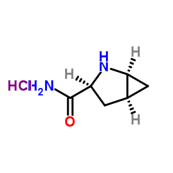 (1S,3S,5S)-2-氮杂双环[3.1.0]己烷-3-甲酰胺盐酸盐结构式