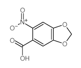 6-硝基-1,3-苯并二氧代-5-羧酸结构式