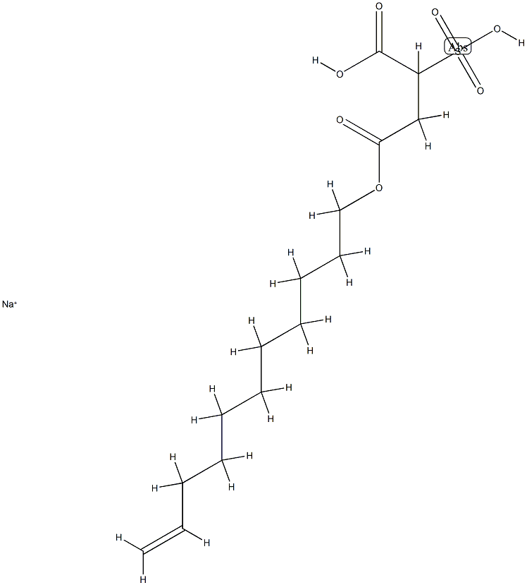sodium C-10-undecenyl 2-sulphosuccinate结构式