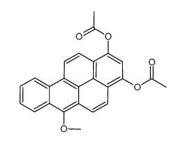 (3-acetyloxy-6-methoxybenzo[a]pyren-1-yl) acetate Structure