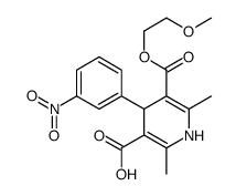 5-(2-methoxyethoxycarbonyl)-2,6-dimethyl-4-(3-nitrophenyl)-1,4-dihydropyridine-3-carboxylic acid结构式