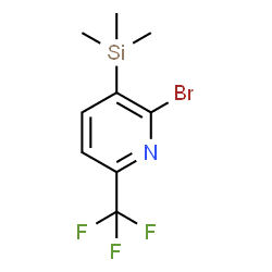 2-BROMO-6-TRIFLUOROMETHYL-3-TRIMETHYLSILANYL-PYRIDINE Structure