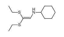 N-(2,2-bis(ethylthio)vinyl)cyclohexanamine结构式