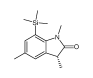 (R)-1,3,5-trimethyl-7-(trimethylsilyl)indolin-2-one结构式