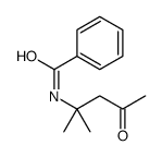 N-(2-methyl-4-oxopentan-2-yl)benzamide Structure