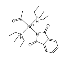 acetyl(phthalimido)bis(triethylphosphine)nickel(II) Structure