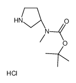 2-Methyl-2-propanyl methyl[(3R)-3-pyrrolidinyl]carbamate hydrochl oride (1:1) Structure
