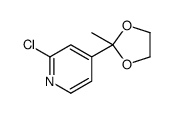 2-chloro-4-(2-methyl-1,3-dioxolan-2-yl)pyridine结构式