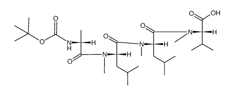Boc-D-Ala-MeLeu-MeLeu-MeVal-OH structure