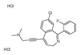 3-[8-chloro-1-(2-fluorophenyl)-3H-2-benzazepin-5-yl]-N,N-dimethylprop-2-yn-1-amine,dihydrochloride Structure