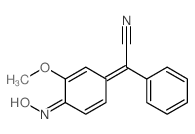 Benzeneacetonitrile,a-[4-(hydroxyimino)-3-methoxy-2,5-cyclohexadien-1-ylidene]- structure