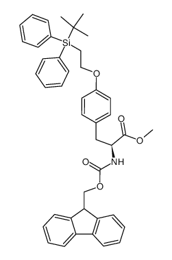 methyl (S)-2-((((9H-fluoren-9-yl)methoxy)carbonyl)amino)-3-(4-(2-(tert-butyldiphenylsilyl)ethoxy)phenyl)propanoate结构式