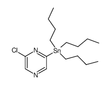 Pyrazine, 2-chloro-6-(tributylstannyl)- picture
