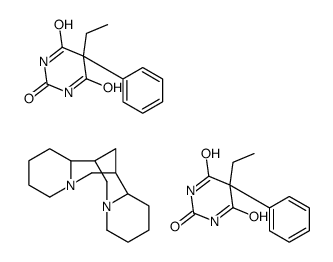 5-ethyl-5-phenylbarbituric acid, compound with [7S-(7α,7aα,14α,14aβ)]-dodecahydro-7,14-methano-2H,6H-dipyrido[1,2-a:1',2'-e][1,5]diazocine (2:1) Structure