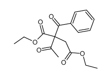 2-acetyl-2-benzoyl-succinic acid diethyl ester Structure