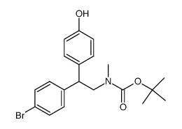 [2-(4-bromo-phenyl)-2-(4-hydroxy-phenyl)-ethyl]-methyl-carbamic acid tert-butyl ester Structure