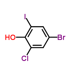 4-Bromo-2-chloro-6-iodophenol Structure