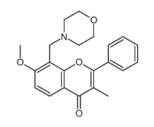 7-methoxy-3-methyl-8-(morpholin-4-ylmethyl)-2-phenylchromen-4-one Structure