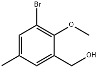 3-Bromo-2-methoxy-5-methylbenzyl alcohol Structure