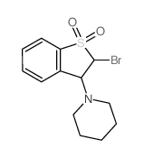 2-bromo-3-(1-piperidyl)-2,3-dihydrobenzothiophene 1,1-dioxide结构式