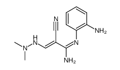 (1E)-N'-(2-aminophenyl)-2-cyano-3-(2,2-dimethylhydrazinyl)acrylimidamide结构式