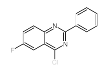 4-氯-6-氟-2-苯基喹唑啉结构式