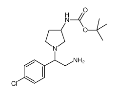 3-N-boc-氨基-1-[2-氨基-1-(4-氯苯基)-乙基]-吡咯烷结构式
