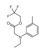 2,2,2-trifluoroethyl 2-(N-ethyl-3-methylanilino)acetate结构式