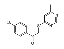 1-(4-chlorophenyl)-2-(6-methylpyrimidin-4-yl)sulfanylethanone Structure
