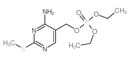 Phosphoric acid,[4-amino-2-(methylthio)-5-pyrimidinyl]methyl diethyl ester (7CI) Structure