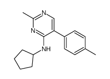 N-环戊基-2-甲基-5-(4-甲基苯基)嘧啶-4-胺结构式