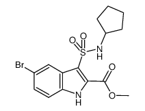 methyl 5-bromo-3-[(cyclopentylamino)sulfonyl]-1H-indole-2-carboxylate Structure