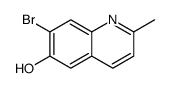 7-bromo-2-methylquinolin-6-ol结构式