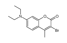 3-bromo-7-(diethylamino)-4-methyl-2H-chromen-2-one结构式