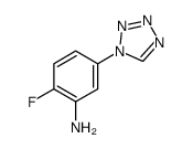 2-氟-5-(1H-1,2,3,4-四唑-1-基)苯胺结构式