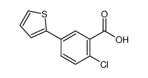 2-氯-5-(噻吩-2-基)苯甲酸结构式