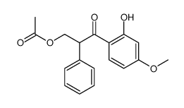 [3-(2-hydroxy-4-methoxyphenyl)-3-oxo-2-phenylpropyl] acetate Structure
