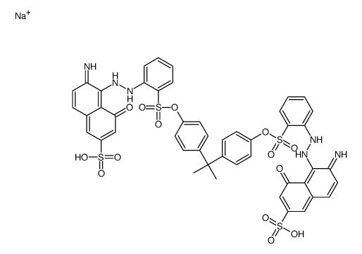 5,5'-[isopropylidenebis(4,1-phenyleneoxysulphonyl-2,1-phenyleneazo)]bis[6-amino-4-hydroxynaphthalene-2-sulphonic] acid, sodium salt Structure