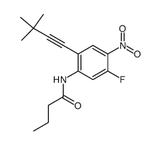N-(2-(3,3-dimethylbut-1-ynyl)-5-fluoro-4-nitrophenyl)butyramide结构式