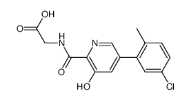{[5-(5-Chloro-2-methylphenyl)-3-hydroxypyridine-2-carbonyl]amino}-acetic acid Structure