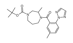 tert-butyl 3-methyl-4-(5-methyl-2-(2H-1,2,3-triazol-2-yl)benzoyl)-1,4-diazepane-1-carboxylate Structure