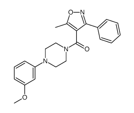 [4-(3-Methoxyphenyl)-1-piperazinyl](5-methyl-3-phenyl-1,2-oxazol- 4-yl)methanone Structure