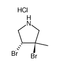 trans-3,4-dibromo-3-methylpyrrolidine hydrochloride结构式