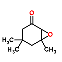 4,4,6-TRIMETHYL-7-OXABICYCLO(4.1.0)HEPTAN-2-ONE structure