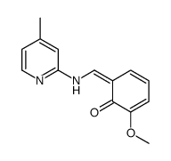 2-methoxy-6-[[(4-methylpyridin-2-yl)amino]methylidene]cyclohexa-2,4-dien-1-one结构式