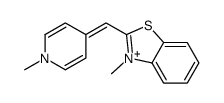 3-methyl-2-[(1-methylpyridin-1-ium-4-yl)methylidene]-1,3-benzothiazole Structure