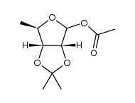 2,3-O-isopropylidene-3-O-acetyl-5-deoxy-D-ribose结构式