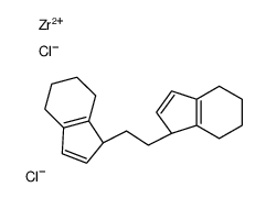 (1S,1'S)-1,1'-(1,2-Ethanediyl)bis-4,5,6,7-tetrahydro-1H-indene-dichlorozirconium (1:1) Structure
